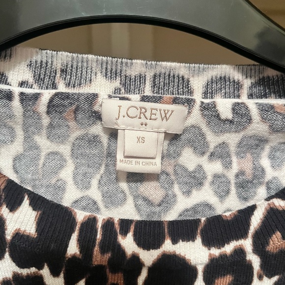 J. Crew Animal Print Knit Top - Picture 3 of 3